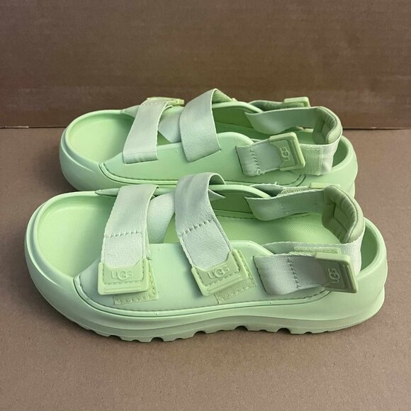 UGG Womens Size 8 Lime Green Stratus Platform Strappy Sport Sandals Like New - Picture 4 of 11